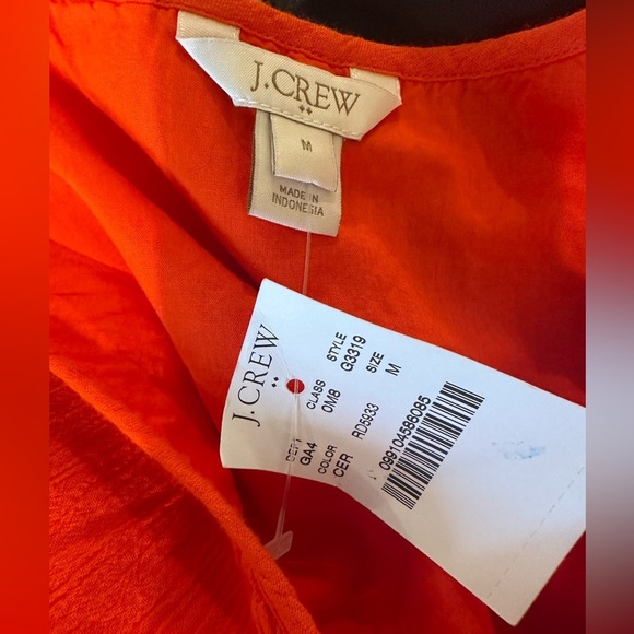NWT J. Crew Factory 100% cotton orange crepe dress J-7 - Picture 5 of 5